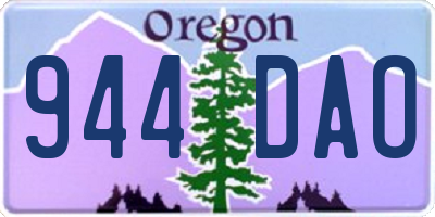 OR license plate 944DAO