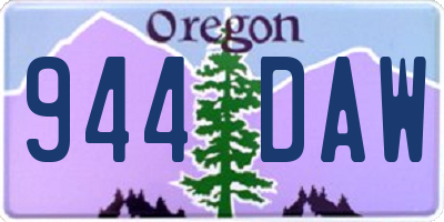 OR license plate 944DAW