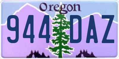 OR license plate 944DAZ