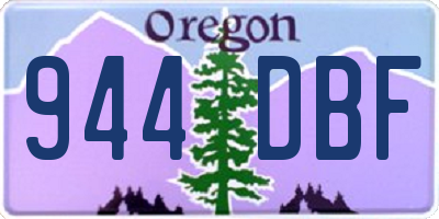 OR license plate 944DBF