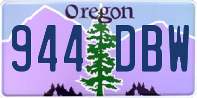 OR license plate 944DBW