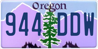 OR license plate 944DDW