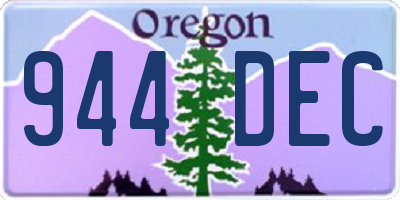 OR license plate 944DEC