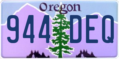OR license plate 944DEQ