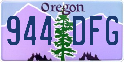 OR license plate 944DFG