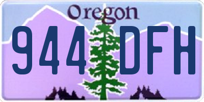 OR license plate 944DFH