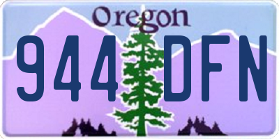 OR license plate 944DFN
