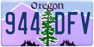 OR license plate 944DFV