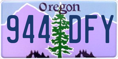 OR license plate 944DFY