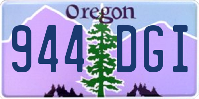 OR license plate 944DGI