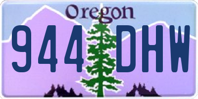 OR license plate 944DHW