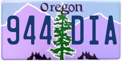 OR license plate 944DIA