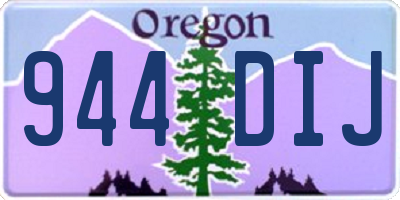 OR license plate 944DIJ