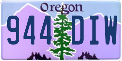 OR license plate 944DIW