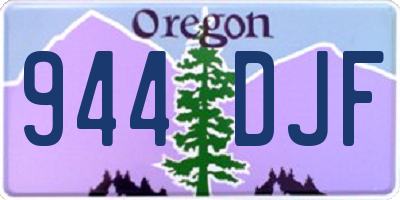 OR license plate 944DJF