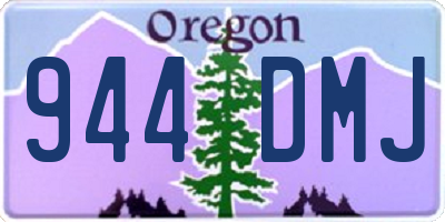 OR license plate 944DMJ