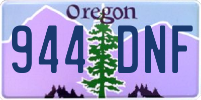OR license plate 944DNF
