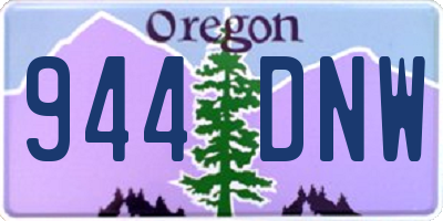 OR license plate 944DNW