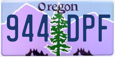 OR license plate 944DPF