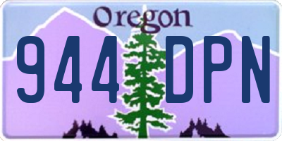 OR license plate 944DPN