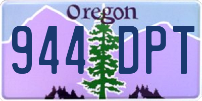 OR license plate 944DPT