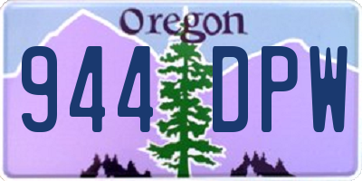 OR license plate 944DPW
