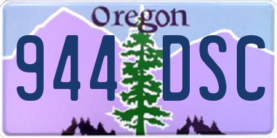 OR license plate 944DSC