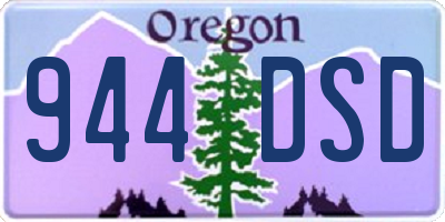 OR license plate 944DSD