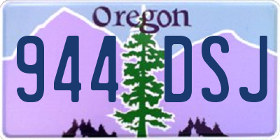 OR license plate 944DSJ
