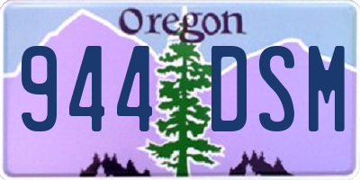 OR license plate 944DSM
