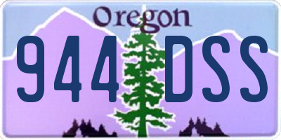 OR license plate 944DSS