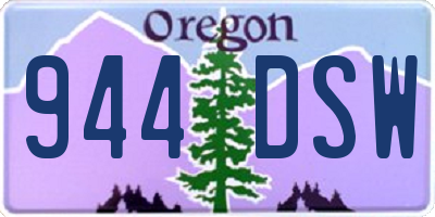 OR license plate 944DSW