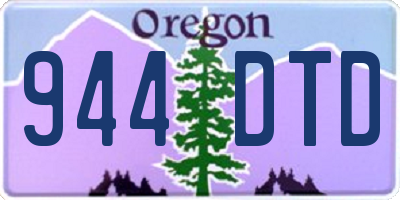OR license plate 944DTD