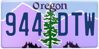 OR license plate 944DTW