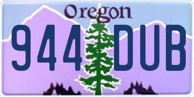 OR license plate 944DUB