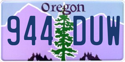 OR license plate 944DUW