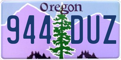 OR license plate 944DUZ