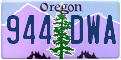 OR license plate 944DWA
