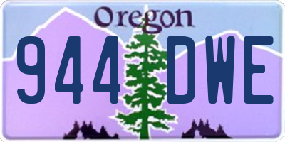 OR license plate 944DWE