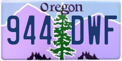 OR license plate 944DWF