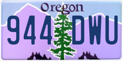 OR license plate 944DWU