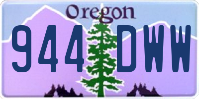 OR license plate 944DWW