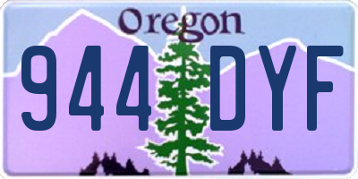 OR license plate 944DYF