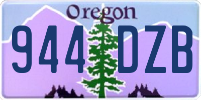 OR license plate 944DZB