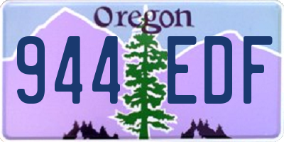 OR license plate 944EDF