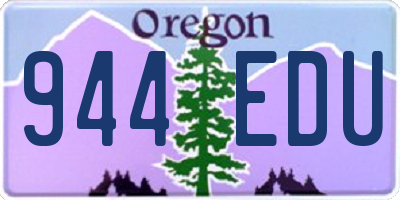 OR license plate 944EDU