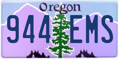 OR license plate 944EMS