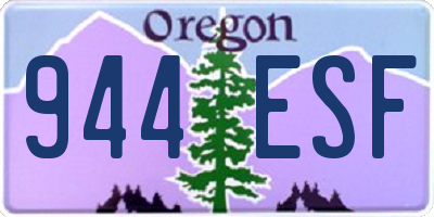 OR license plate 944ESF