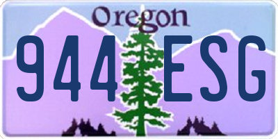 OR license plate 944ESG