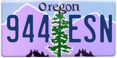 OR license plate 944ESN